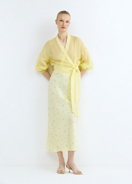 Юбка миди с цветочным принтом Желтый 2999₽