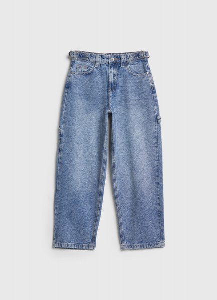 Объёмные джинсы Baggy для девочек Голубой 2999₽