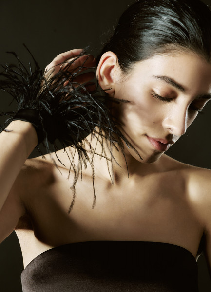 

Манжеты из натуральных перьев, Черный