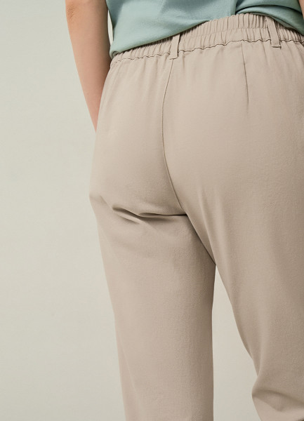 Свободные брюки с поясом на резинке, Бежевый O`Stin LP4684O02-T2, размер 44 - фото 6
