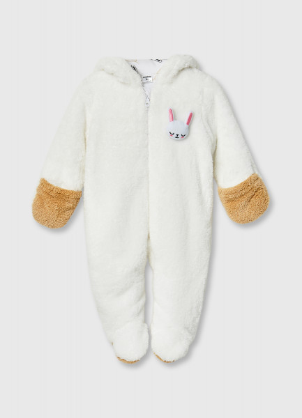 

Утеплённый комбинезон для девочек, Молочный