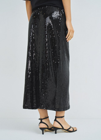 Прямая юбка с пайетками
