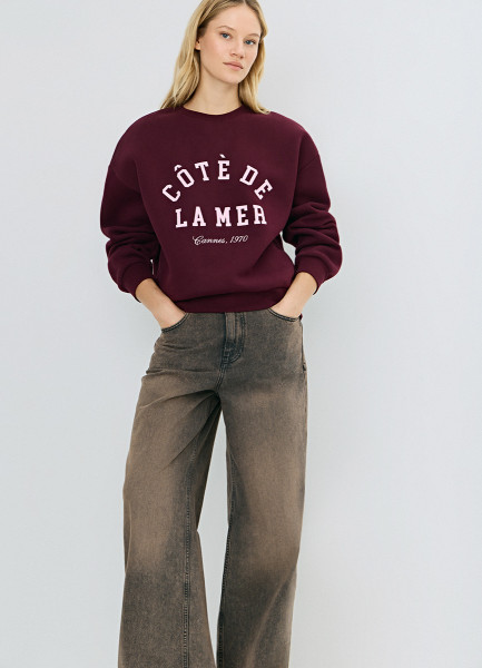 

Свитшот с принтом, Фиолетовый