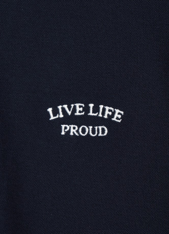 Поло из хлопка с принтом