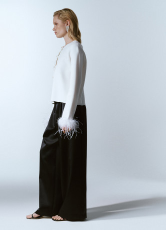 Атласные прямые брюки