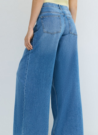 Широкие джинсы с высокой посадкой