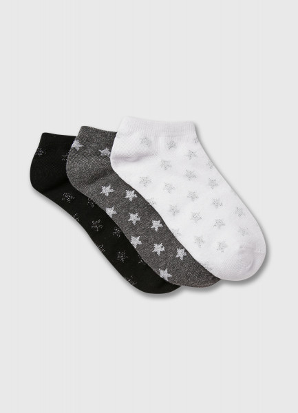 Короткие носки с жаккардом «звёзды»