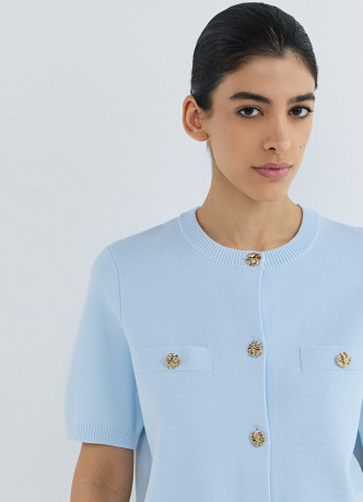 Кардиган с коротким рукавом