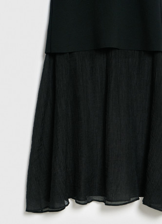 Двуслойная юбка с полупрозрачным подолом