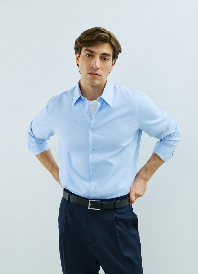 Рубашка из структурной ткани