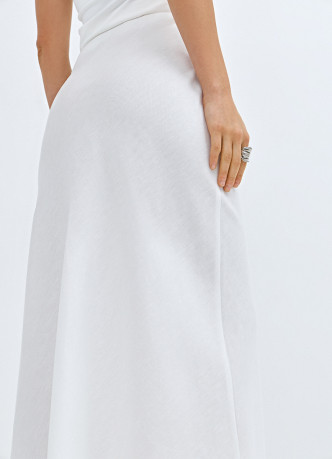 Юбка макси А-силуэта с эластичным поясом