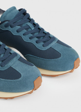 Кроссовки с натуральной замшей