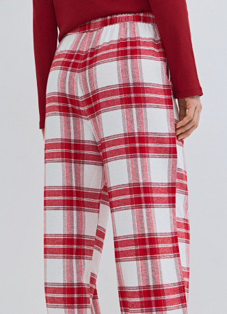 Пижамные брюки в клетку из фланели