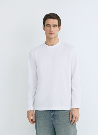 Базовый лонгслив из плотного хлопка