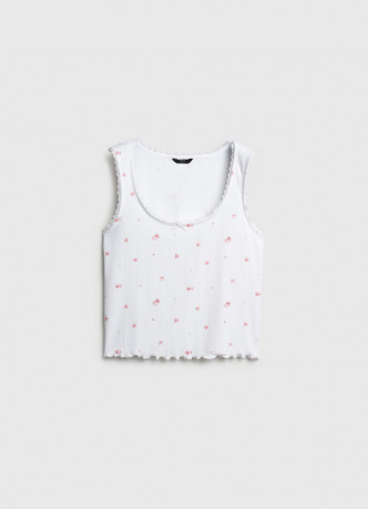 Майка пижамная из трикотажа пуантель