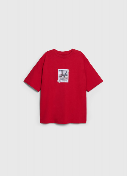 Футболка с принтом для мальчиков Красный 1399₽