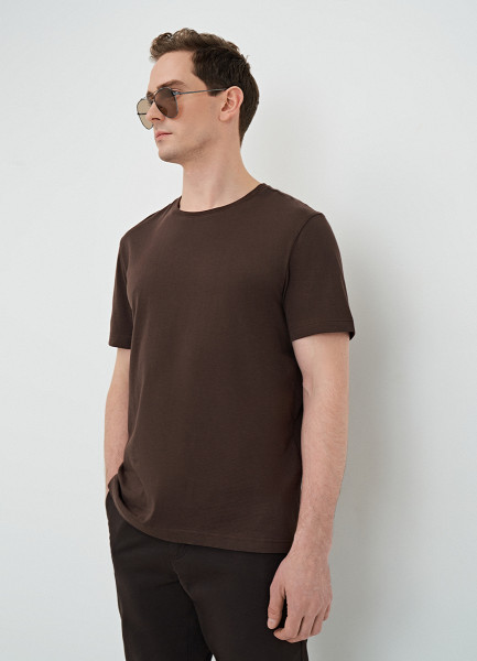 Базовая футболка, Коричневый базовая футболка коричневый