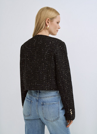 Твидовый укороченный жакет