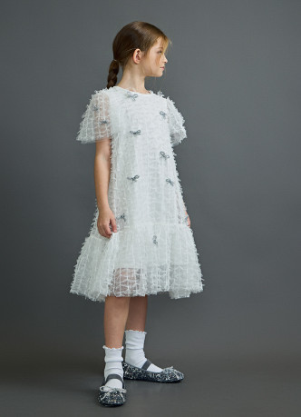 Платье мини с бантиками для девочек