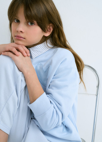 Свитшот с аппликацией для девочек