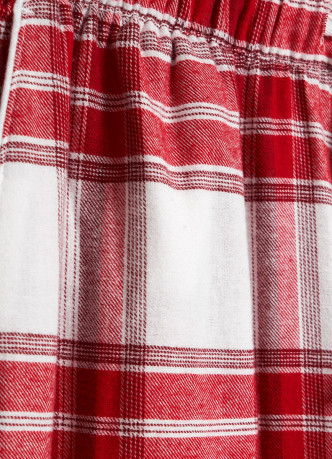 Пижамные брюки в клетку из фланели