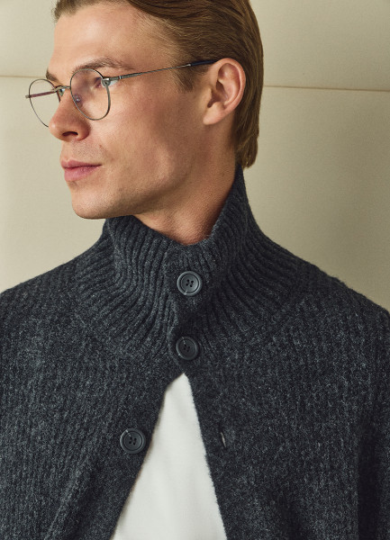 

Кардиган с содержанием шерсти, Серый