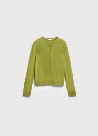 Укороченный кардиган на пуговицах с кашемиром