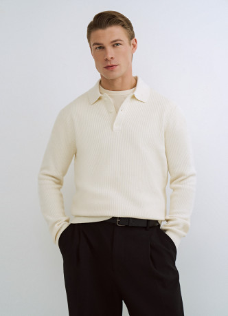 Текстурное вязаное поло