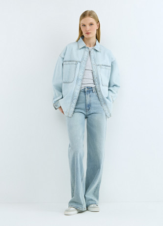 Куртка-рубашка из денима