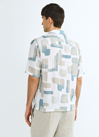 Рубашка из вискозы с принтом