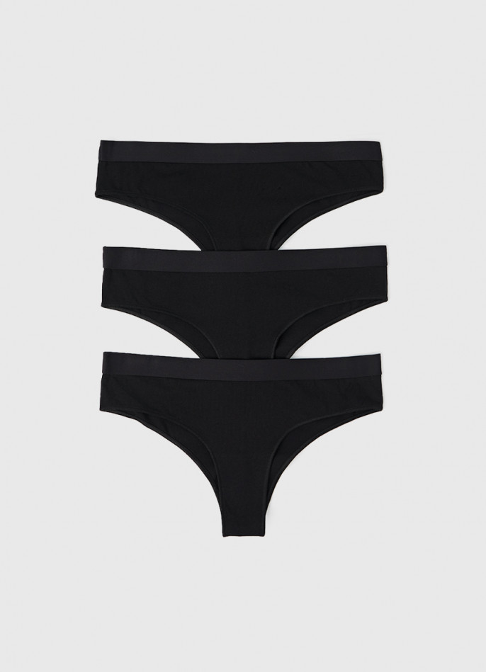 Трусы-бразилиана с мягкой резинкой, 3 шт.