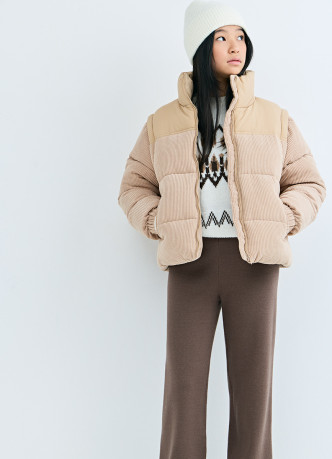 Вельветовая утеплённая куртка для девочек