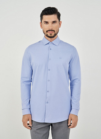 Рубашка Slim Fit из трикотажа