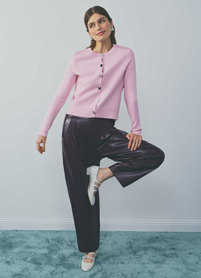 Вязаный кардиган с фигурными пуговицами