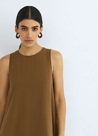 Платье макси из купры