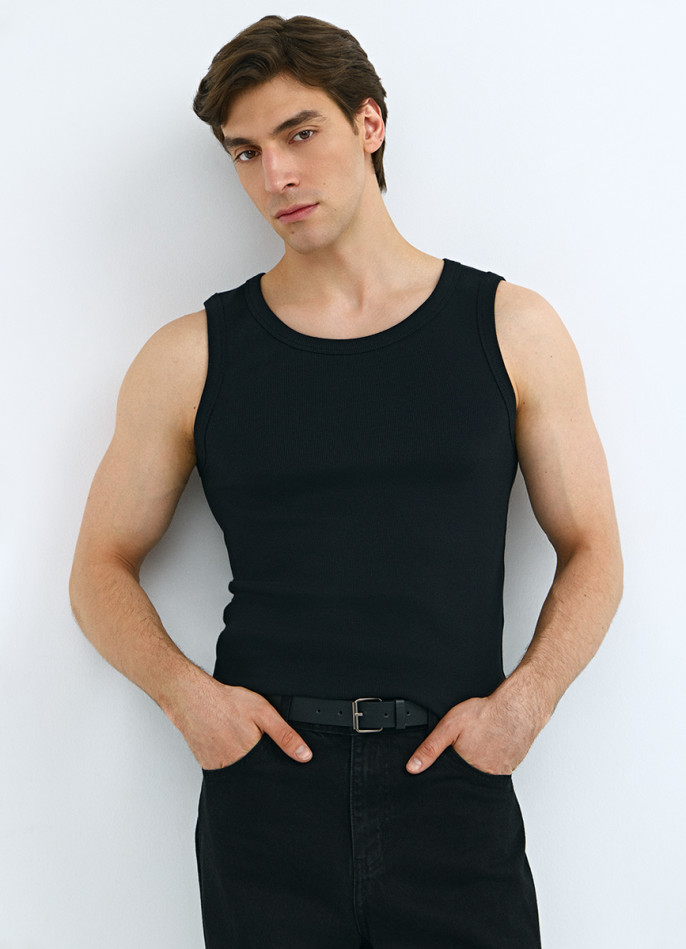 Базовая майка в рубчик