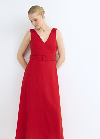 Сарафан из вискозы со льном