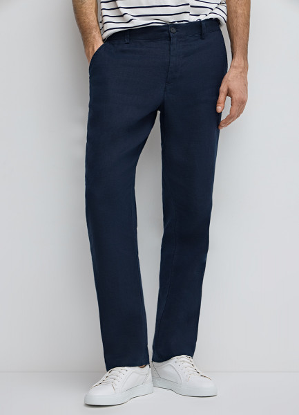 Льняные брюки, Синий O`Stin MP46ACO02-68, размер 50 - фото 2
