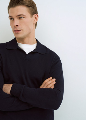 Поло с длинным рукавом