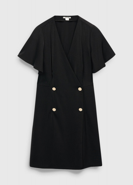 Двубортное платье с металлическими пуговицами, Черный O`Stin LR4685O02-99 - фото 8