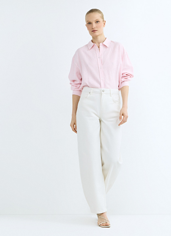 Джинсы Баррел со средней посадкой