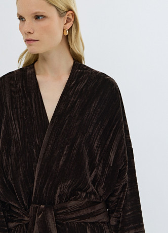 Бархатное кимоно с поясом