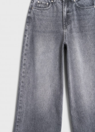 Джинсы Loose Wide с эффектом стирки для девочек