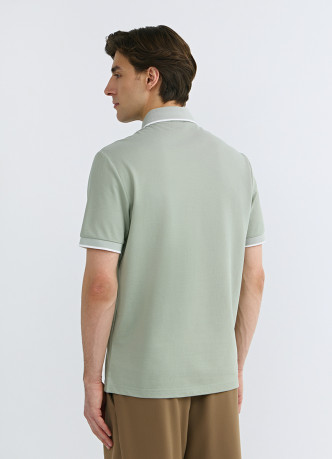 Поло из плотного шелковистого пике