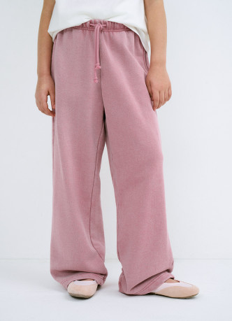 Широкие трикотажные брюки для девочек