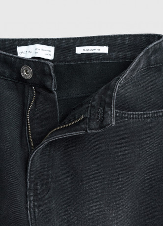 Утеплённые джинсы Mom