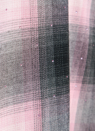 Рубашка в клетку со стразами