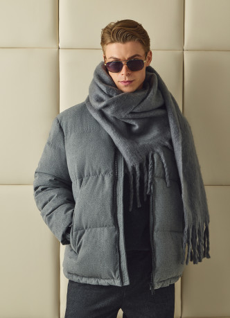 Утеплённая куртка с воротником-стойкой