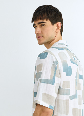 Рубашка из вискозы с принтом