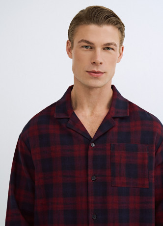 Рубашка пижамная в клетку